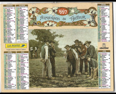 Almanach  Calendrier  P.T.T  - La Poste - 1997 -  Jeux De Boules - Scene Champetre - Andere & Zonder Classificatie