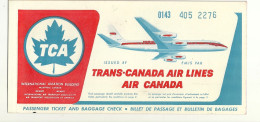 BILLET D'AVION / AIR CANADA - WINDSOR TORONTO MONTREAL WINDSOR 1963 - Altri & Non Classificati