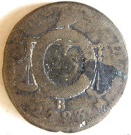 Convention, 2 Sols Aux Balances 1793 B Rouen An II, Gad# 31; 22,6 G – 34 Mm - 1792-1975 Convention (An II – An IV)