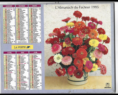 Almanach  Calendrier  P.T.T  - La Poste - 1995 -  Fleurs - Other & Unclassified