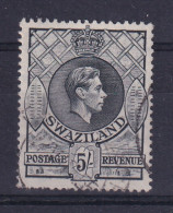 Swaziland: 1938/54   KGVI     SG37a   5/-   Slate   [Perf: 13½ X 14]     Used     - Swaziland (...-1967)