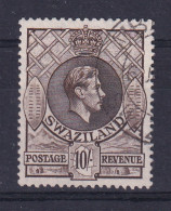 Swaziland: 1938/54   KGVI     SG38a   10/-   [Perf: 13½ X 14]   Used     - Swaziland (...-1967)