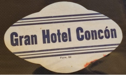 Chile Concon Gran Hotel Label Etiquette Valise - Hotel Labels