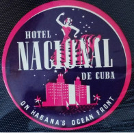 Cuba Habana Hotel Nacional National Hotel Label Etiquette Valise - Adesivi Di Alberghi