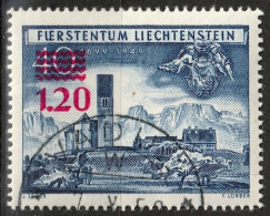 Liechtenstein 1952: Aufdruck Surcharge "1.20" (rot-rouge) Zu 254 Mi 310 Yv 271 Mit ⊙ VADUZ 7.X.52 (Zu CHF 80.00) - Oblitérés