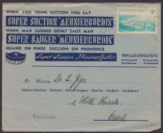 MiNr 184, EF Auf Dek. Brief In Die Schweiz, Zahnarztwerbung - Cartas & Documentos