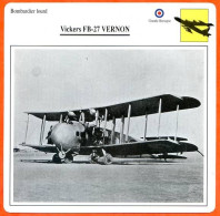 Fiche Aviation Vickers FB 27 VERNON   / Avion Bombardier Lourd UK Avions - Avions