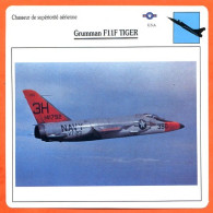 Fiche Aviation GRUMMAN F11F TIGER  / Avion Chasseur Supériorité Aérienne USA Avions - Avions