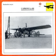 Fiche Aviation CAPRONI Ca 101 / Avion Bombardier Moyen Italie  Avions - Avions