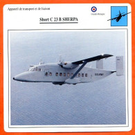 Fiche Aviation Short C 23 B SHERPA / Avion Transport Et Liaison UK Avions - Avions