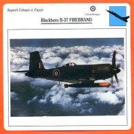 Fiche Aviation Blackburn B 37 FIREBRAND  / Avion Attaque Et Appui  UK Avions - Avions