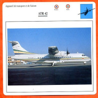 Fiche Aviation ATR 42  / Avion Transport Et Liaison France Italie Avions - Avions