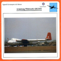 Fiche Aviation Armstrong Whitworth ARGOSY / Avion Transport Et Liaison UK Avions - Avions
