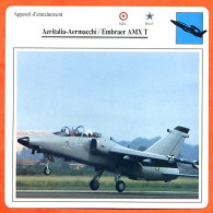 Fiche Aviation Aeritalia Aermacchi Embraer AMX T  / Avion Appareil D'entrainement Bresil Italie Avions - Avions
