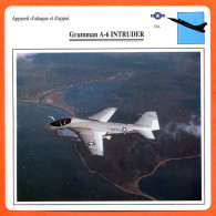 Fiche Aviation Grumman A 6 INTRUDER  / Avion Attaque Et Appui  USA  Avions - Avions