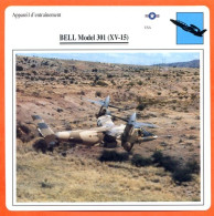 Fiche Aviation BELL Model 301    / Avion Appareil D'entrainement USA Avions - Avions