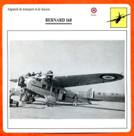 Fiche Aviation BERNARD 160  / Avion Transport Et Liaison France Avions - Airplanes