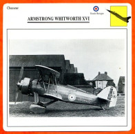 Fiche Aviation ARMSTRONG WHITWORTH XVI  / Avion Chasseur UK Avions - Aviones