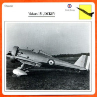 Fiche Aviation Vickers 151 JOCKEY  / Avion Chasseur UK Avions - Aviones