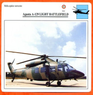 Fiche Aviation Agusta A 129 LIGHT BATTLEFIELD / Hélicoptère Terrestre Italie Avions - Airplanes