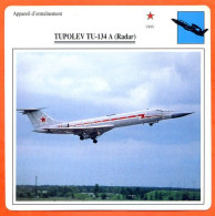 Fiche Aviation TUPOLEV TU 134 A   / Avion Appareil D'entrainement URSS Avions - Aviones