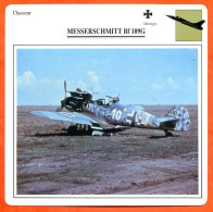 Fiche Aviation MESSERSCHMITT Bf 109G  / Avion Chasseur Allemagne Avions - Airplanes