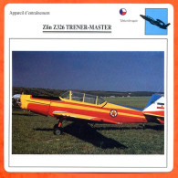 Fiche Aviation Zlin Z326 TRENER MASTER  / Avion Appareil D'entrainement Tchecoslovaquie Avions - Airplanes