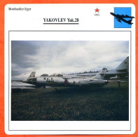 Fiche Aviation YAKOVLEV Yak 28  / Avion Bombardier Léger URSS Avions - Airplanes