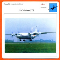 Fiche Aviation SAC ANTONOV  Y 8 / Avion Transport Et Liaison Chine Populaire Avions - Avions