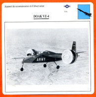 Fiche Aviation DOAK VZ 4   / Avion Reconnaissance Et Observation USA  Avions - Airplanes