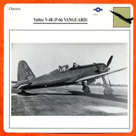 Fiche Aviation Vultee V 48  P 66 VANGUARD  / Avion Chasseur USA Avions - Vliegtuigen