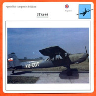 Fiche Aviation UTVA 66  / Avion Transport Et Liaison Yougoslavie  Avions - Vliegtuigen