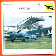 Fiche Aviation TUPOLEV Tu 2  / Avion Bombardier Moyen URSS  Avions - Flugzeuge