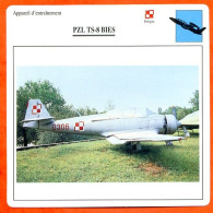 Fiche Aviation PZL TS 8 BIES  / Avion Appareil D'entrainement Pologne Avions - Flugzeuge