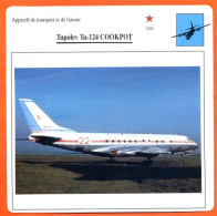 Fiche Aviation Tupolev Tu 124 COOKPOT / Avion Transport Et Liaison URSS Avions - Airplanes