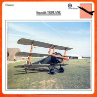 Fiche Aviation Sopwith TRIPLANE  / Avion Chasseur UK Avions - Aviones