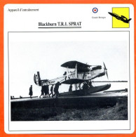 Fiche Aviation Blackburn TR1 SPRAT   / Avion Appareil D'entrainement UK  Avions - Vliegtuigen