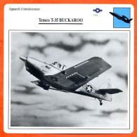 Fiche Aviation Temco T 35 BUCKAROO    / Avion Appareil D'entrainement USA Avions - Vliegtuigen