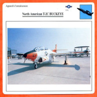 Fiche Aviation North American T 2C BUCKEYE   / Avion Appareil D'entrainement USA Avions - Avions