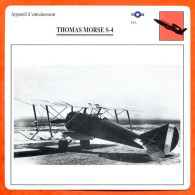 Fiche Aviation THOMAS MORSE S 4   / Avion Appareil D'entrainement USA Avions - Airplanes