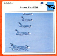 Fiche Aviation Lockheed S 3A VIKING  / Avion Bombardier Léger USA  Avions - Avions
