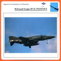 Fiche Aviation McDonnell Douglas RF 4C PHANTOM II  / Avion Reconnaissance Et Observation USA  Avions - Flugzeuge