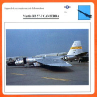 Fiche Aviation Martin RB 57 F CANBERRA   / Avion Reconnaissance Et Observation USA Avions - Vliegtuigen