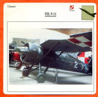 Fiche Aviation PZL P.11 / Avion De Chasse Chasseur Pologne Avions - Airplanes