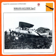Fiche Aviation MORANE SAULNIER Type P / Avion Reconnaissance Et Observation France  Avions - Aviones