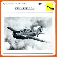 Fiche Aviation NORTH AMERICAN O 47   / Avion Reconnaissance Et Observation USA Avions - Avions