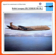 Fiche Aviation British Aerospace NIMROD MR Mk 2  / Avion Reconnaissance Et Observation UK  Avions - Aviones