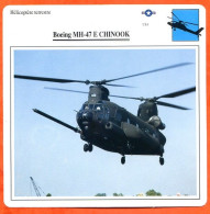 Fiche Aviation Boeing MH 47 E CHINOOK  / Hélicoptère Terrestre USA  Avions - Aviones