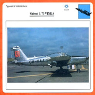 Fiche Aviation Valmet L 70 VINKA  / Avion Appareil D'entrainement Finlande Avions - Vliegtuigen