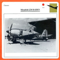 Fiche Aviation MITSUBISHI J2M RAIDEN  / Avion Chasseur Japon Avions - Flugzeuge